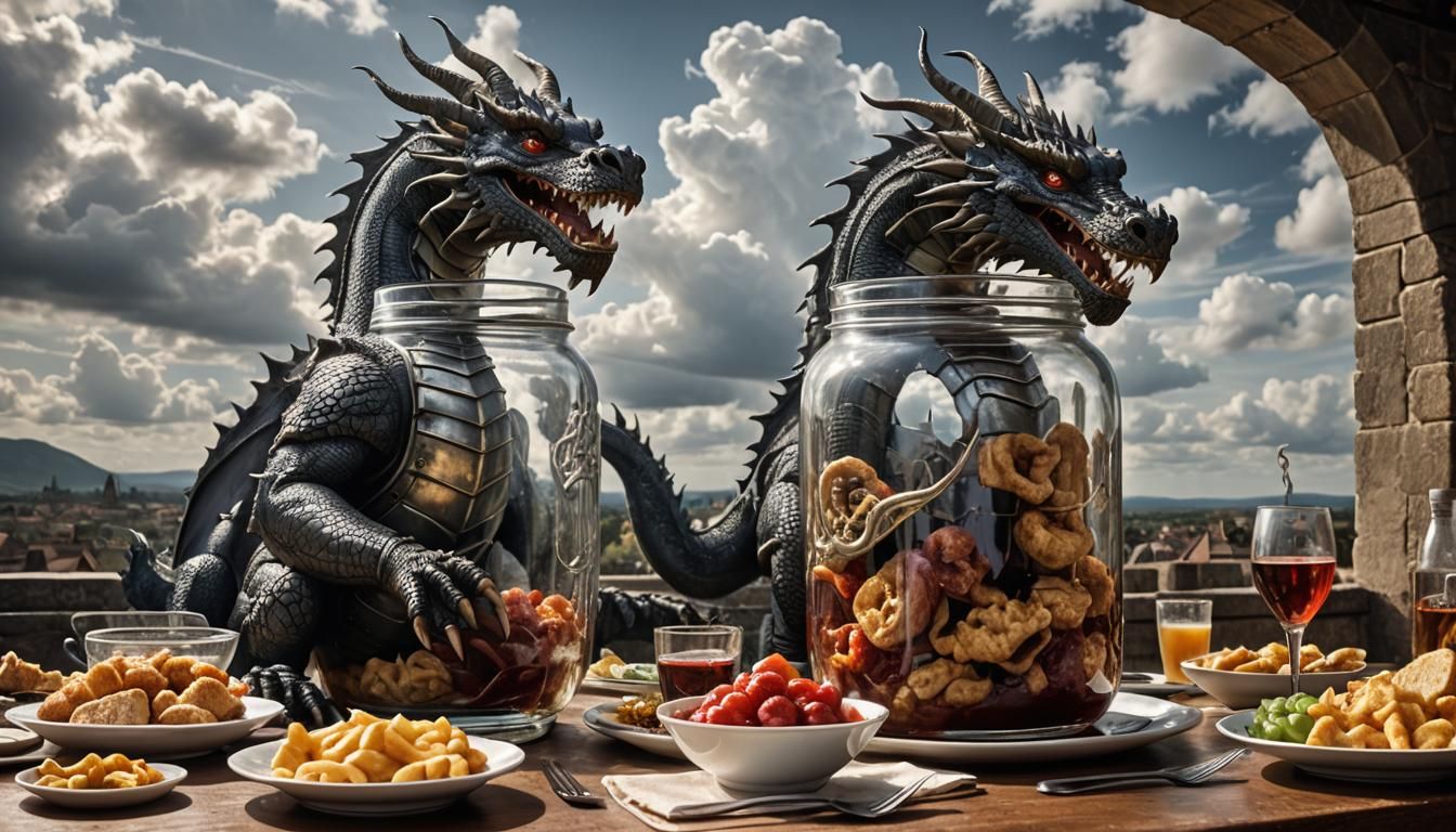 Armored Dragon's Dinner in a Jam Jar