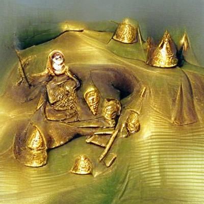 Scythian Female Warrior Burial with Golden Crown