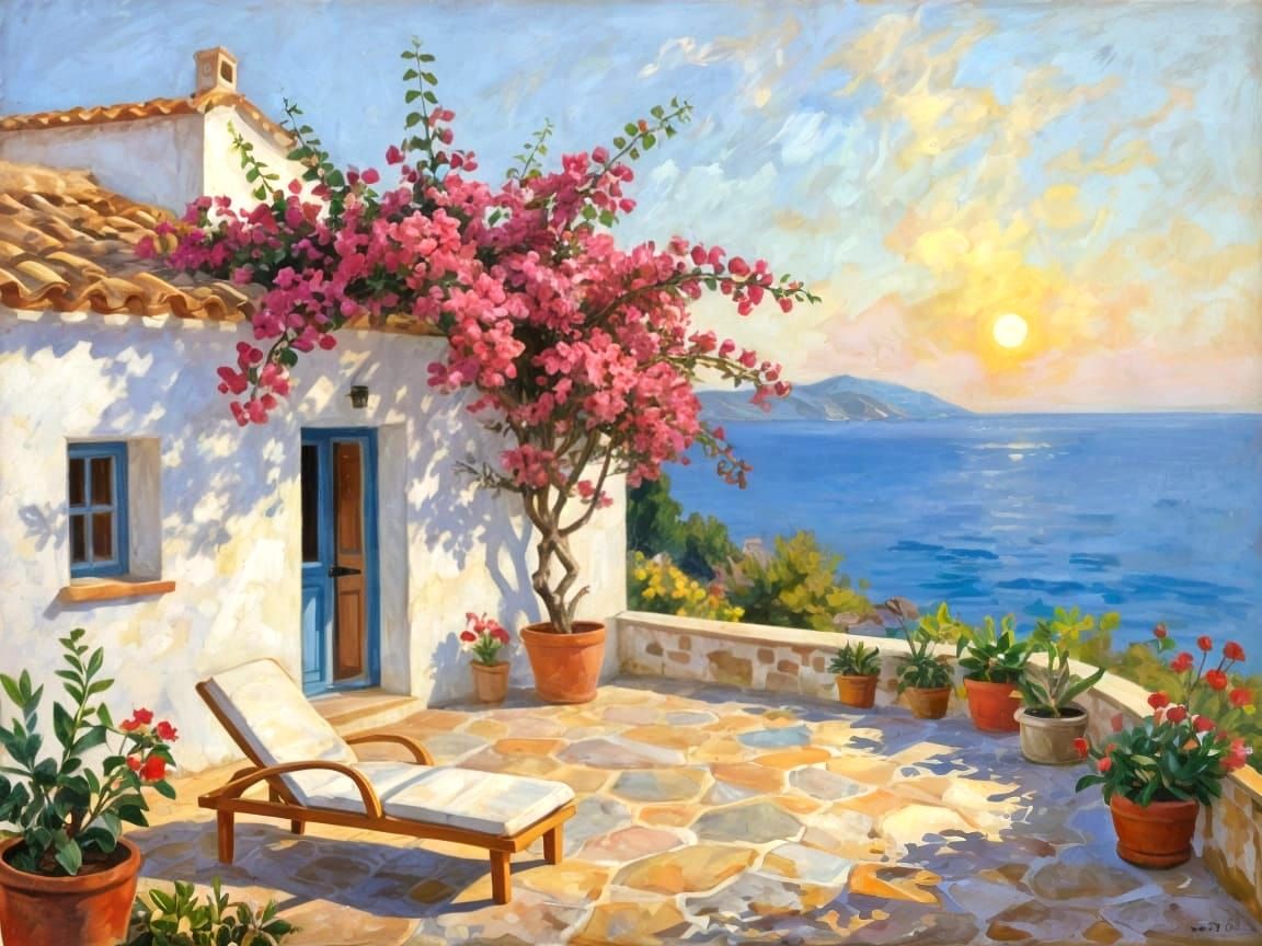 Vibrant Mediterranean Landscape