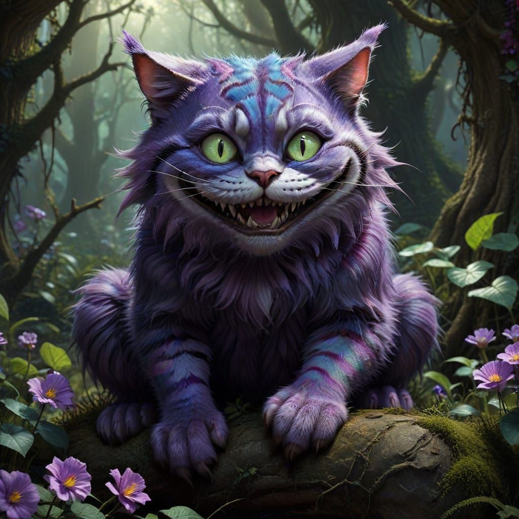 Mysterious Feline Sage in a Whimsical Haze