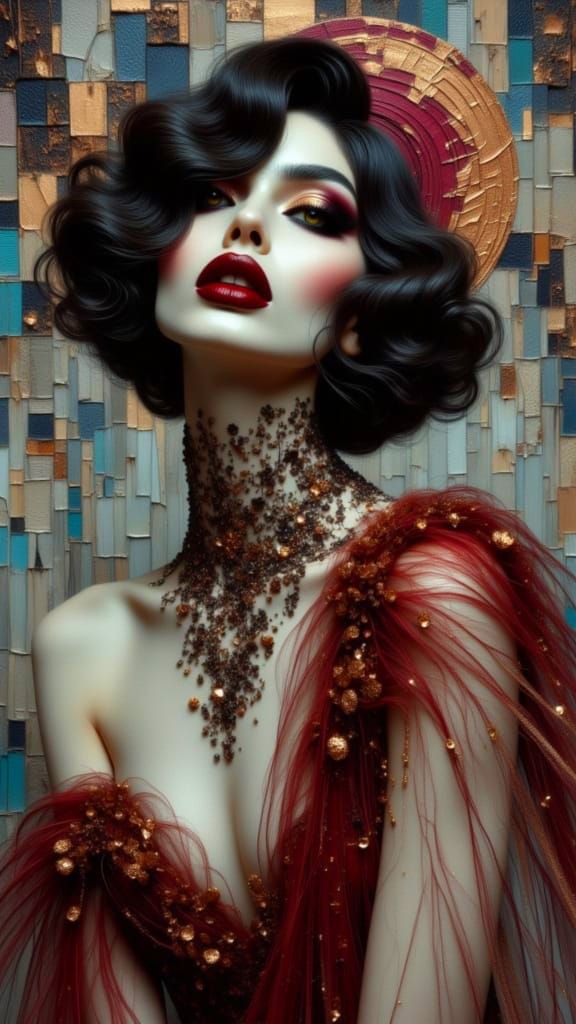 Divine Feminine Manga Gothica Muse in Celestial Couture