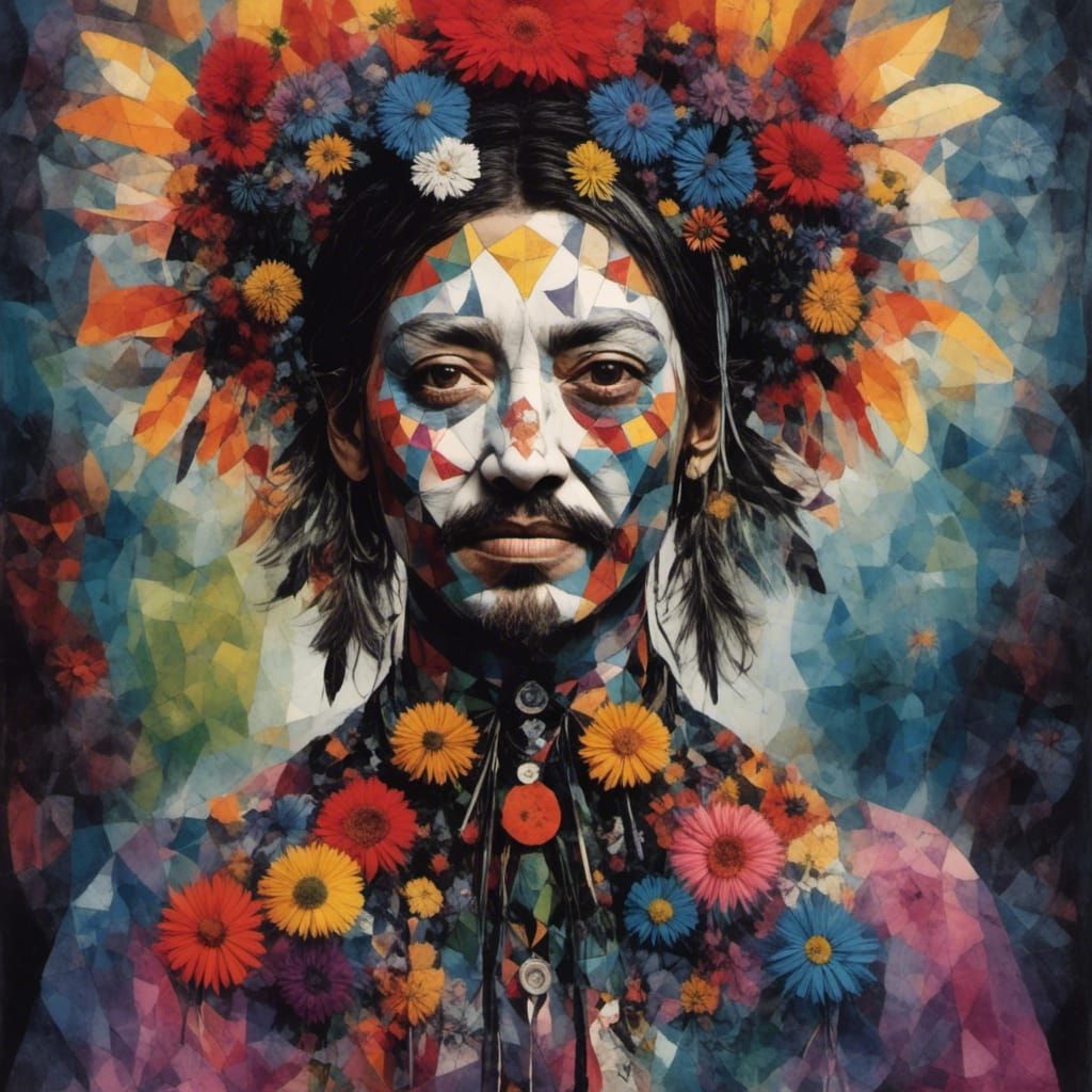 Calavera Patchwork Portrait