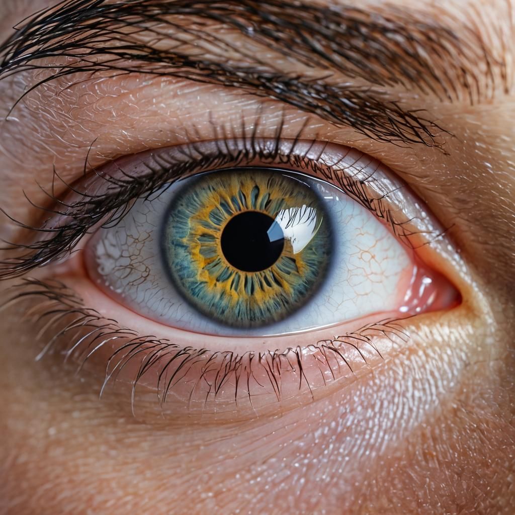 Intricate Eye Close-Up: Recursive Iris Detail