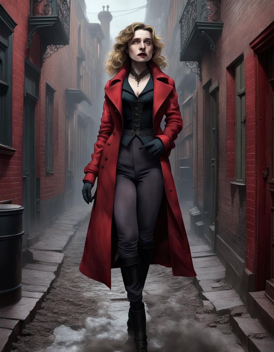 Victorian Urchin Scoundrel in Smoky Alleyway