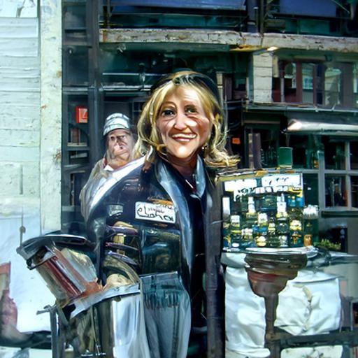 Edie Falco at Holsten's: An Oil Painting