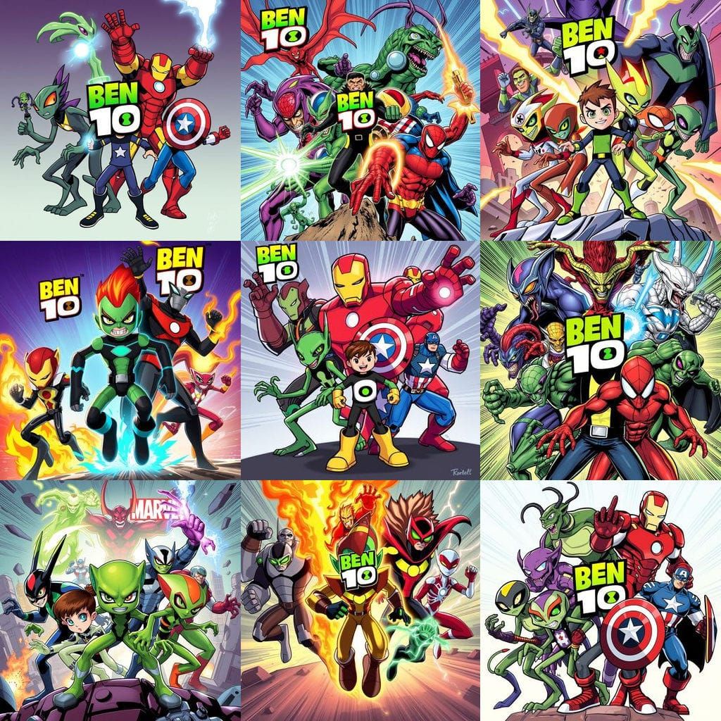 Heroes United: Ben 10 Aliens Meet Marvel Superheroes