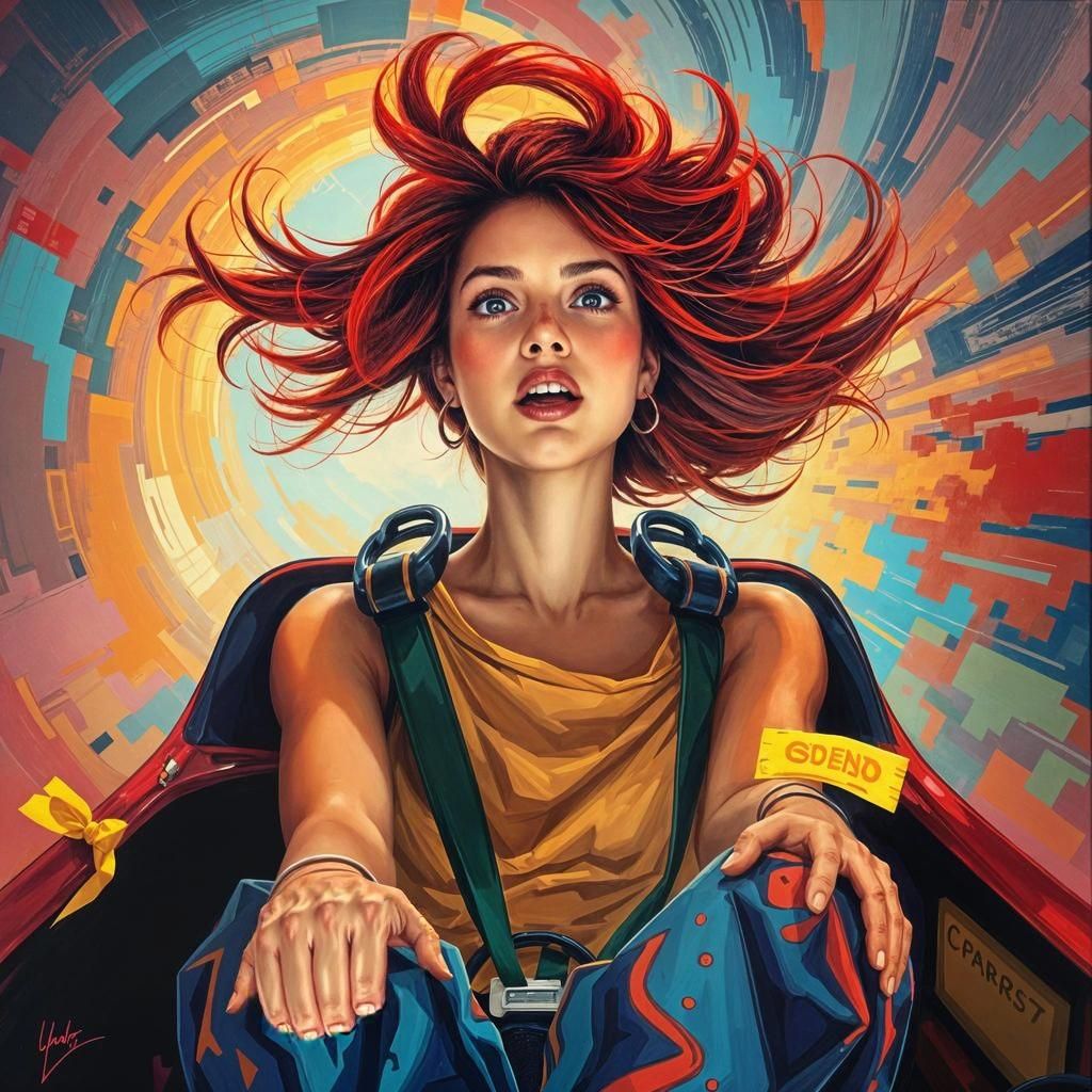 Abstract Rollercoaster Generated by AI