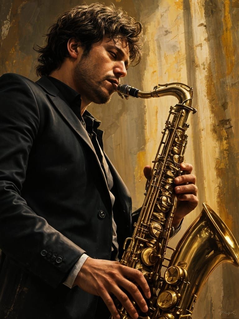 Actor Pedro Pascal Captivating as Saxophonist in Impasto Por...