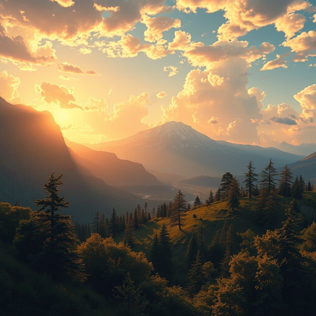 Luminist Landscape Art in Anime Style