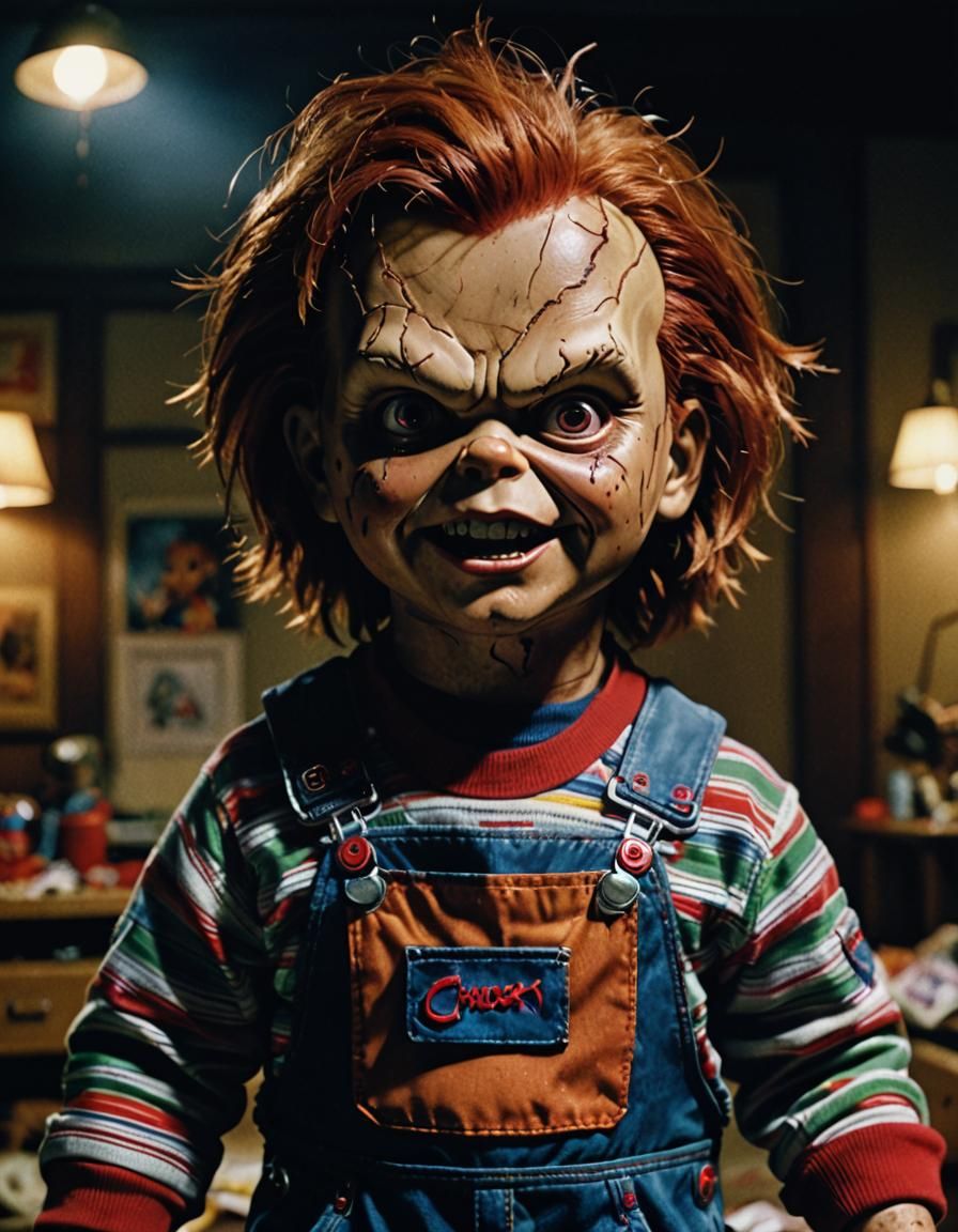 Cinematic Film Still of Chucky