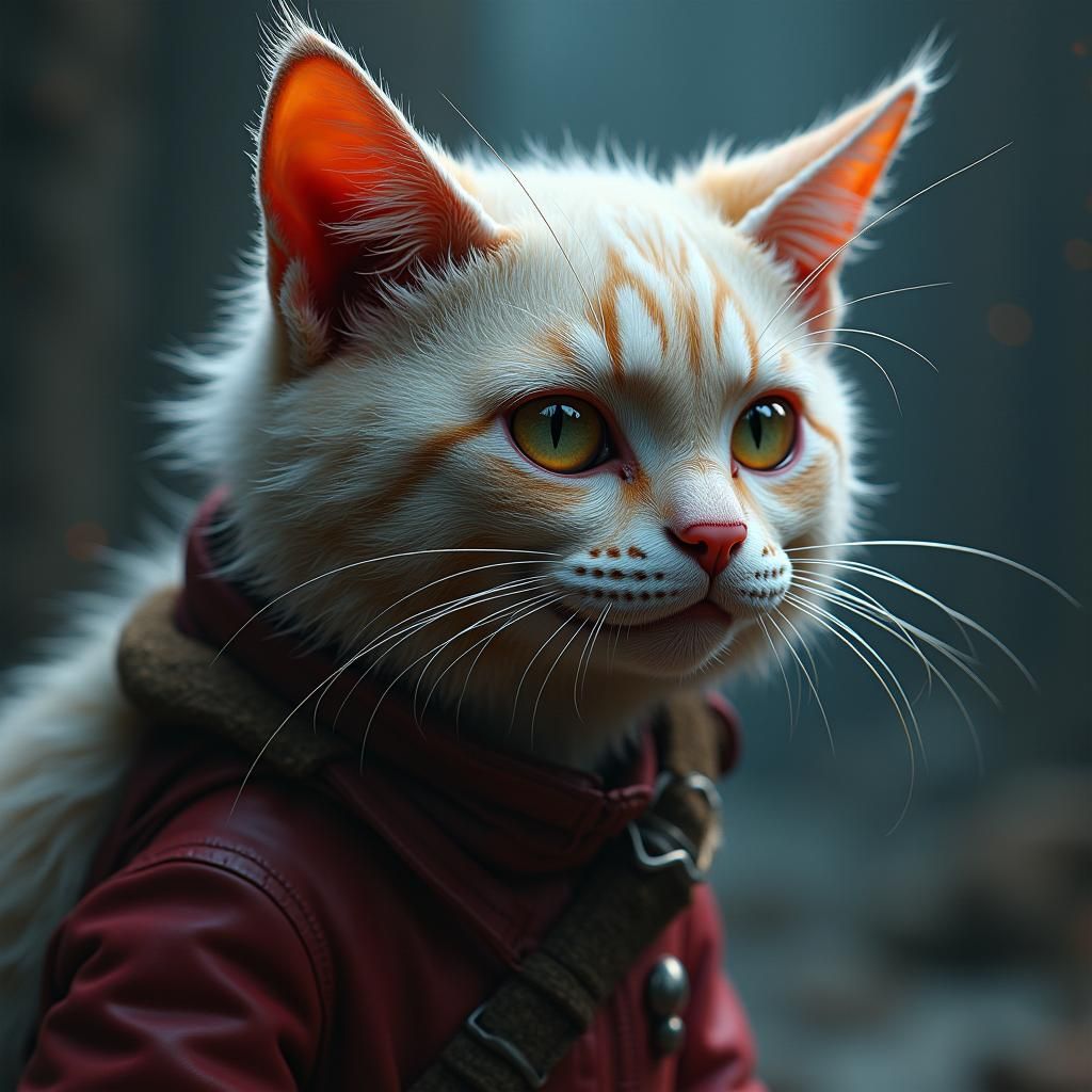 Grumpy Old Cat: Detailed Matte Painting