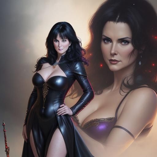 Festive Women in Leather Gowns: Hyperdetailed Fantasy Art