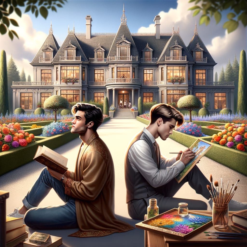 Elegant Mansion Under Sunny Skies