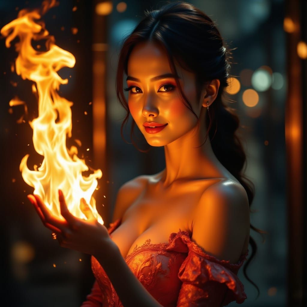 Thai Woman Conjures Fire With Gentle Smile