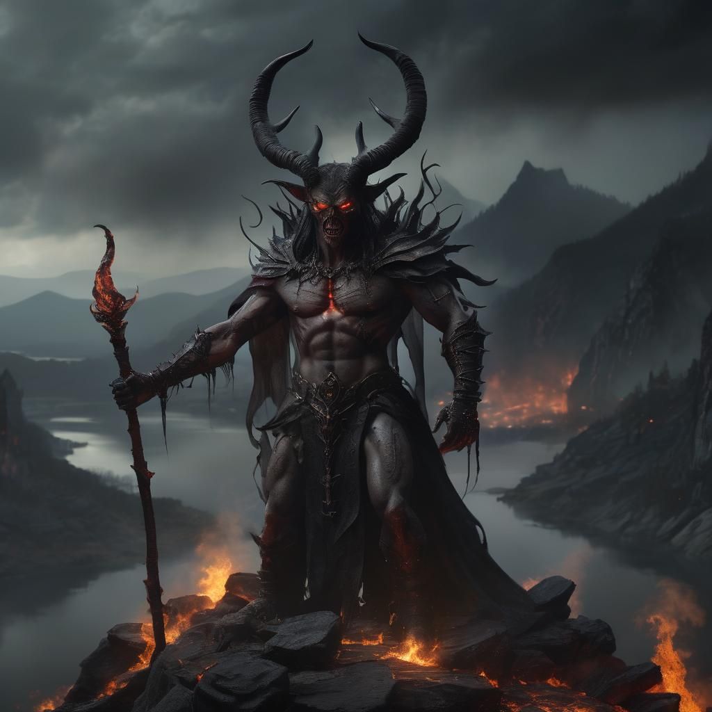 ((Portrait of The Evil Ancient Guardian of the Underworld, X...