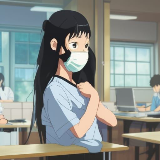 Girl in Mask: Anime Key Visual by Makoto Shinkai