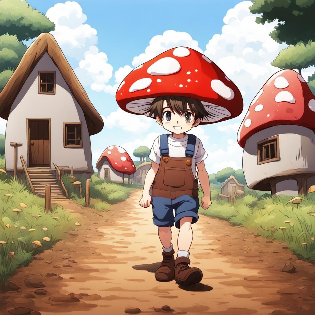 Boy in Mushroom Village, Anime Key Visual