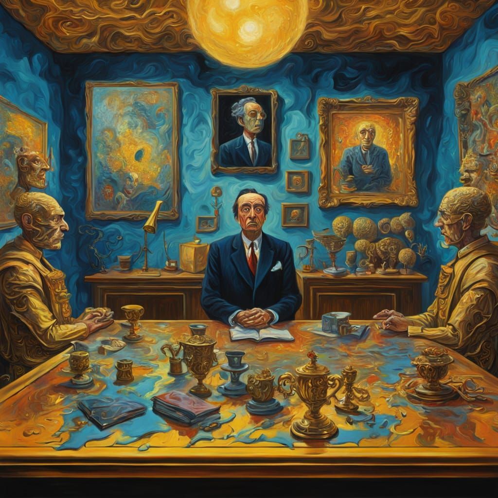 Surrealist Judge in Dali Style with Vibrant Colors