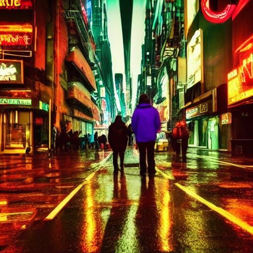 Cyberpunk Cityscape at Night