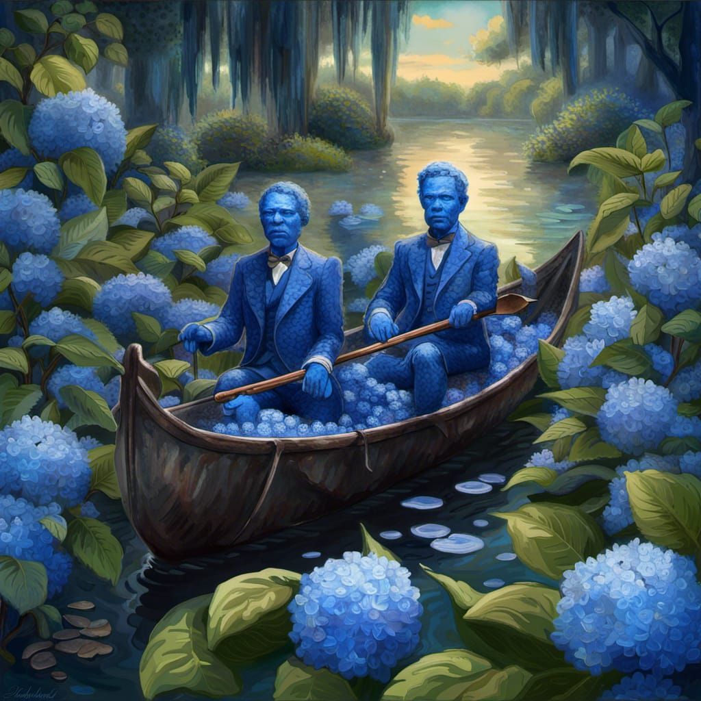 Blue Man Group on Blue Bayou: Digital Art Portrait