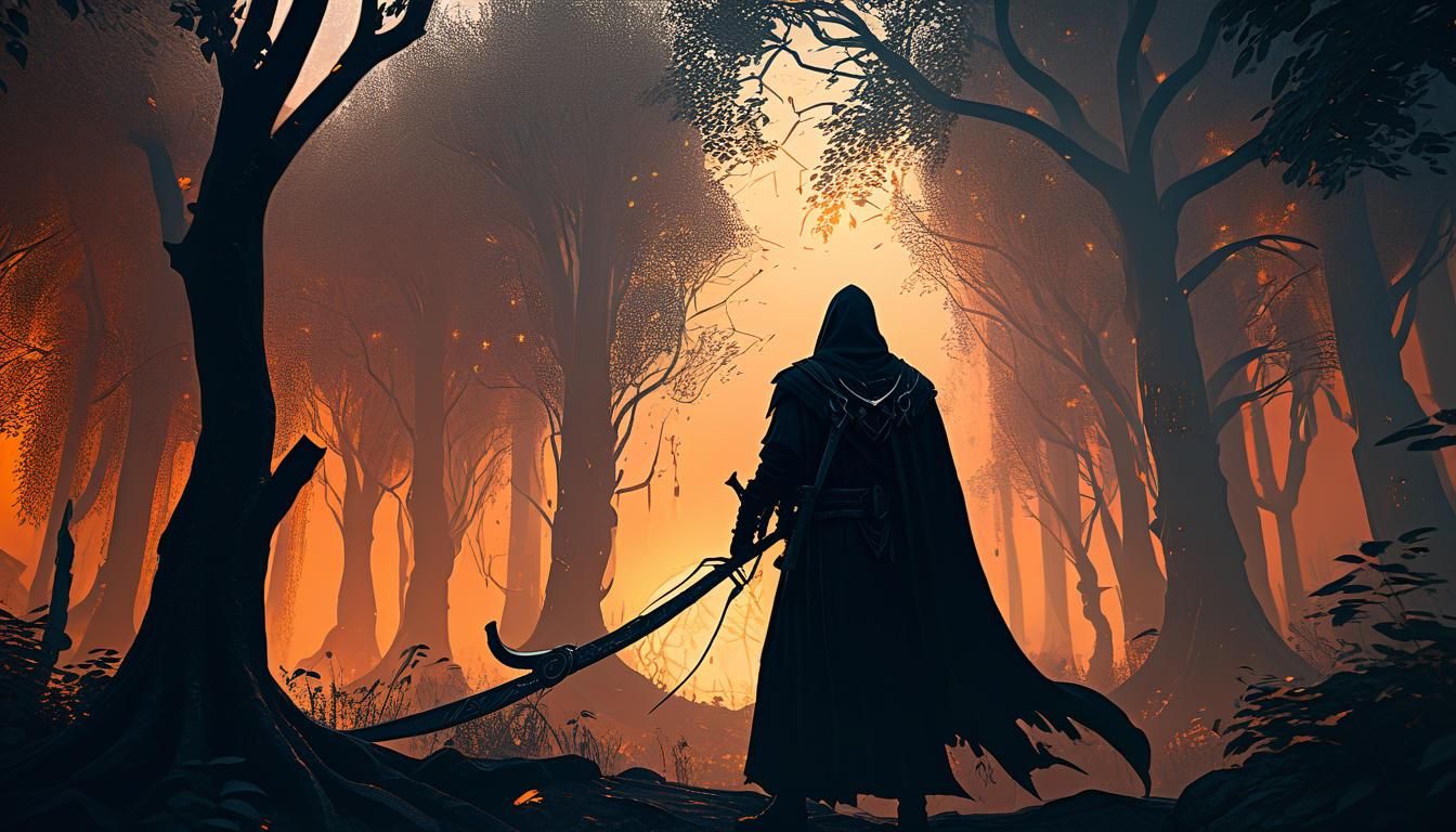 Reaper in Mystical Forest Concept Art