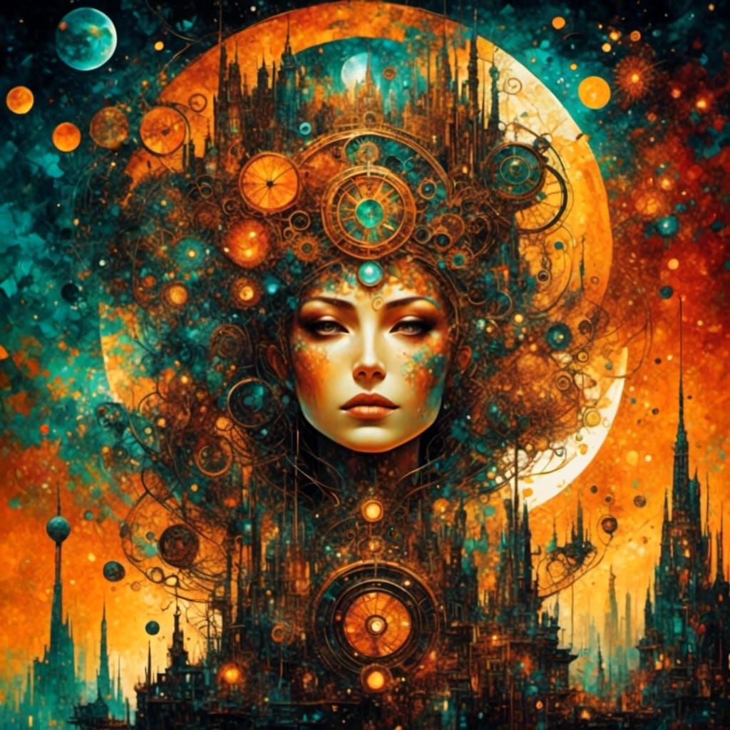 Surreal Manufactured Dreamscape in Abstract Style