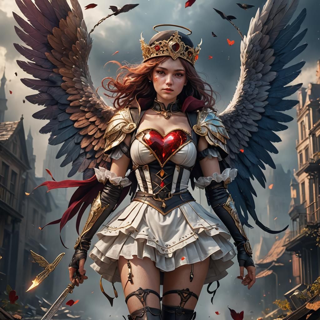 Angelic Woman in Detailed Matte Painting Style