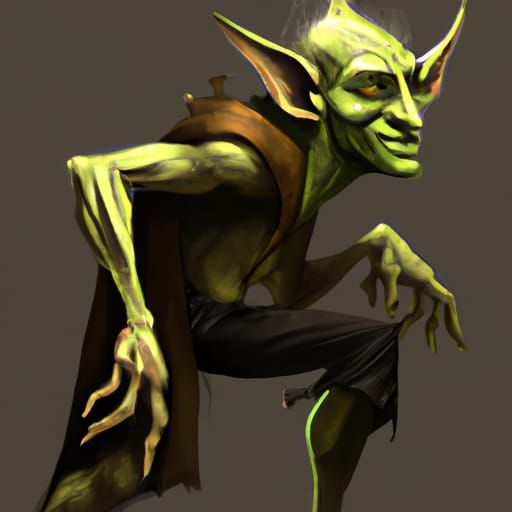 Sinister Goblin Servant in Dark Fantasy Style