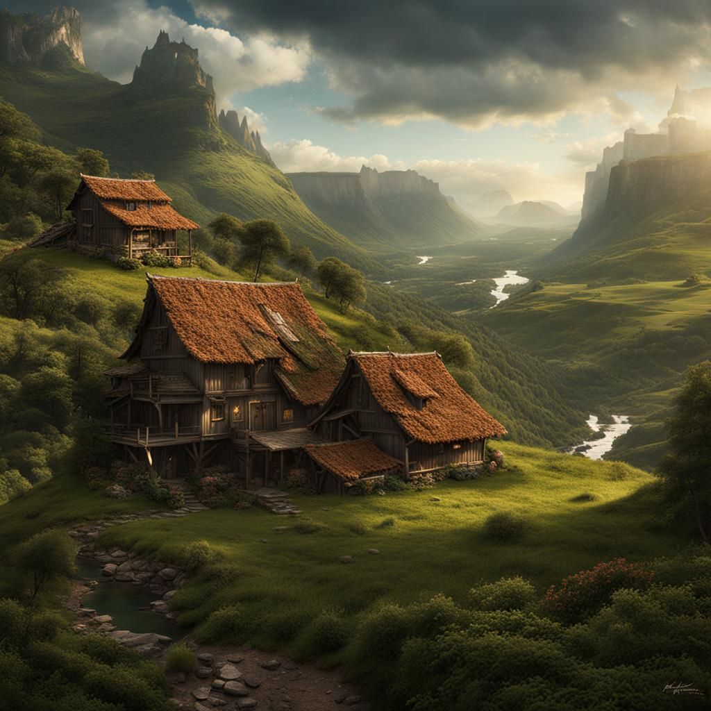 Rivers, Mountains, and Bees Without Homes: Matte Painting