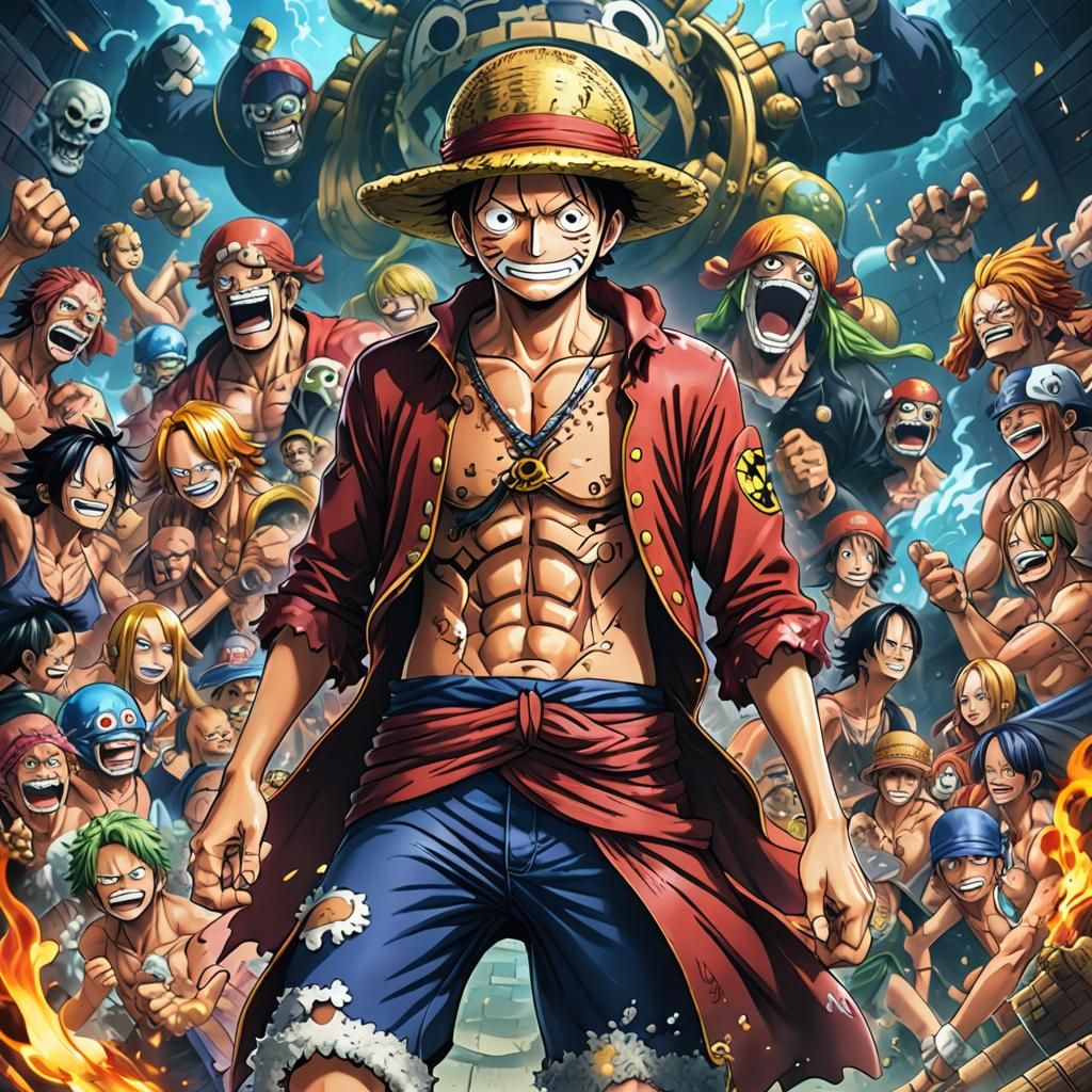 One Piece Manga Scan in Studio Trigger Style
