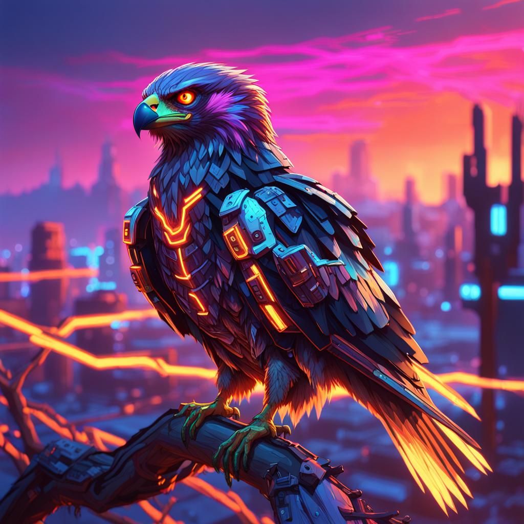 Cyberpunk Hawk