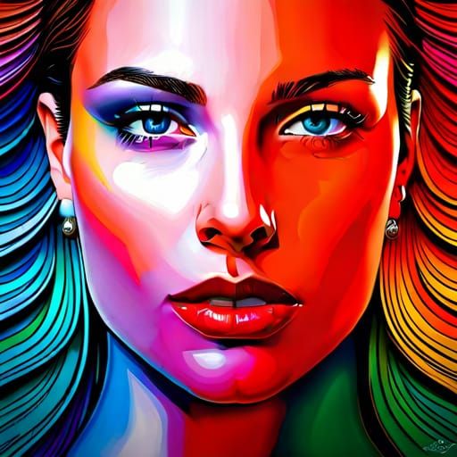 Valkyrie Portrait in Colorful Fantasycore Style