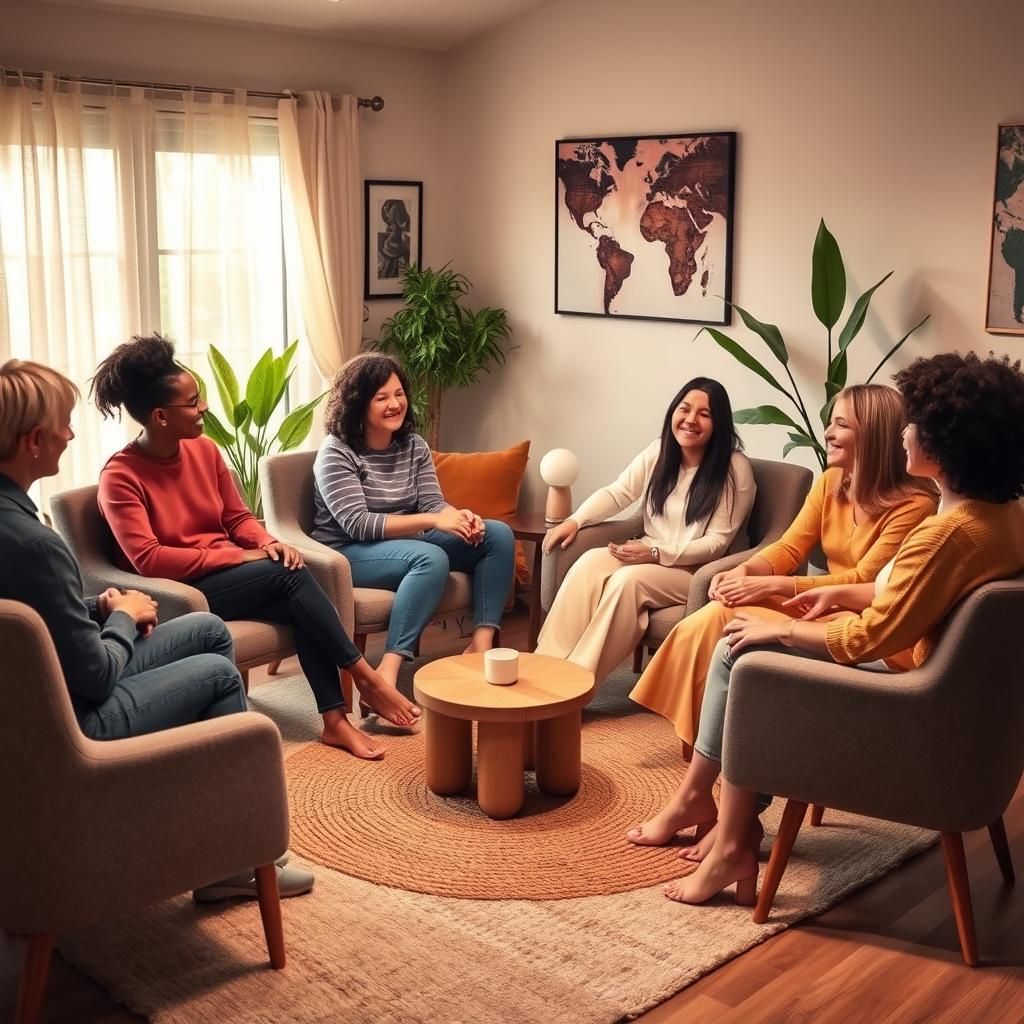 Emotional Support and Healing in a Cozy Therapy Circle