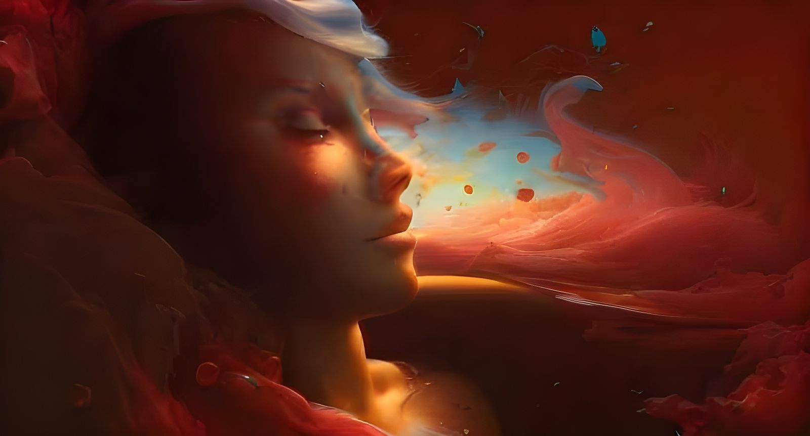 Dreaming Away: Floating Figures in Digital Illustration