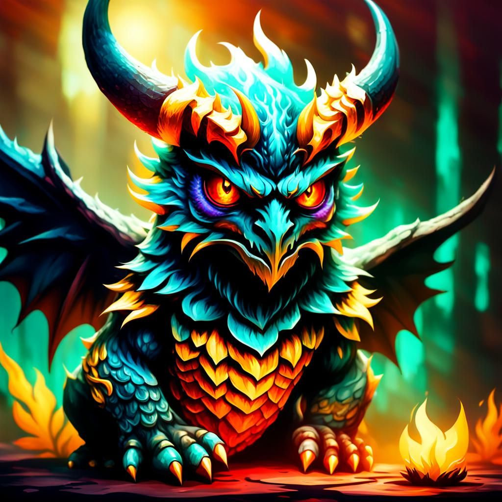 Menacing Demon in Dark Fantasy Concept Art