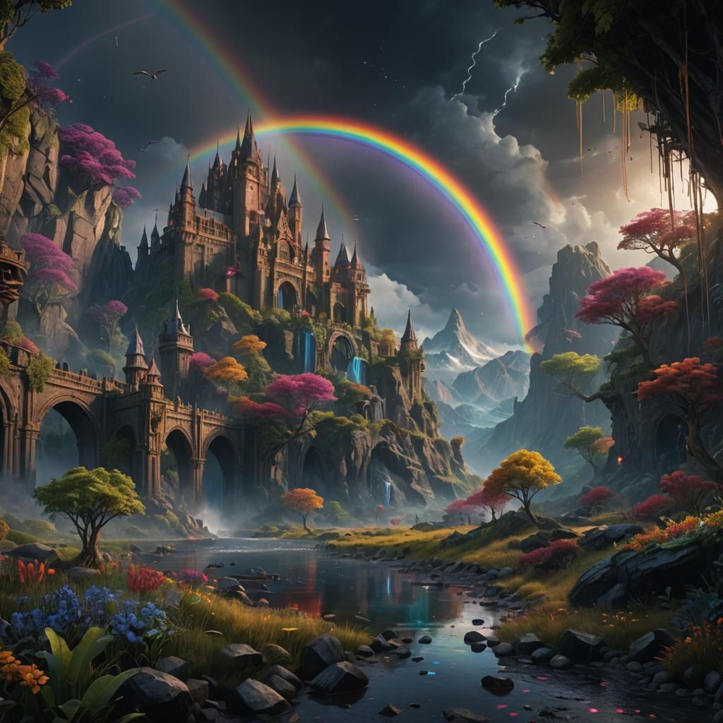 Rainbow in the Dark: Detailed Matte Painting