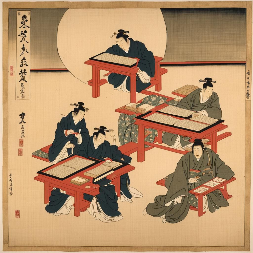 Edo Period Art: Scholars Studying Chaos Theory