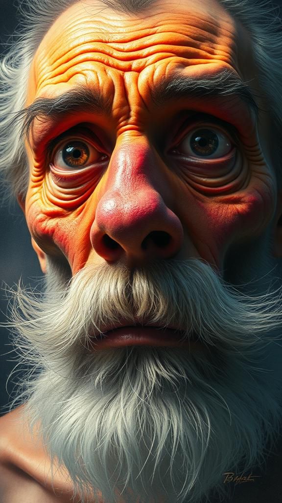 Surreal Face in Neo-Surrealist Style