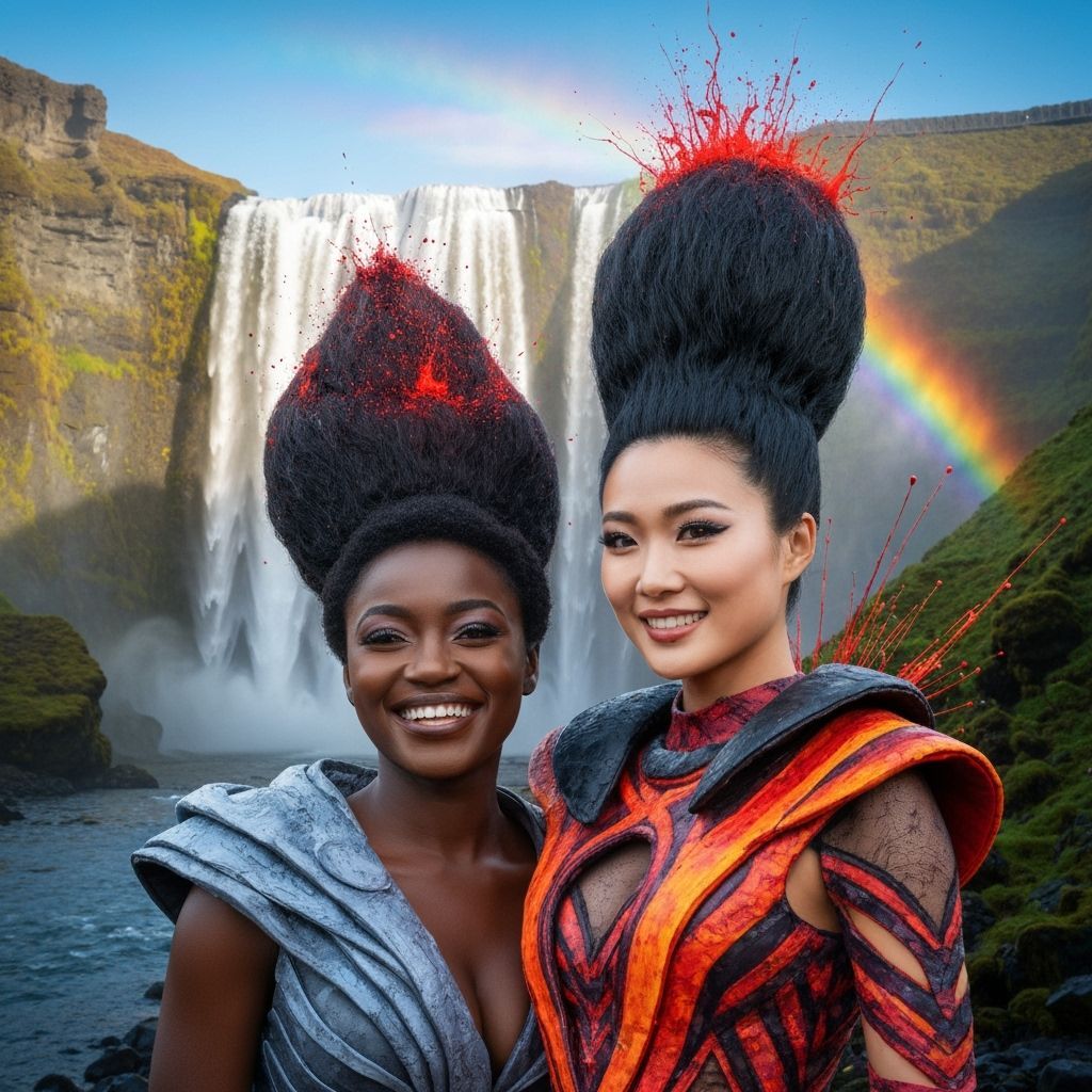 Volcanic Beauty at Skógafoss Waterfall