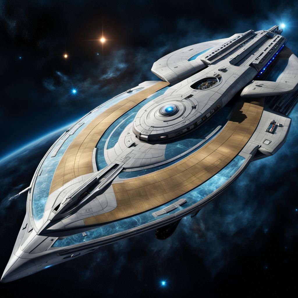 A sleek new Star Trek starship design.