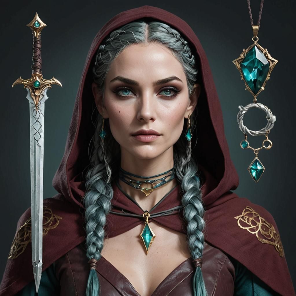 Regal Angel with Ethereal Beauty and Stormy Eyes