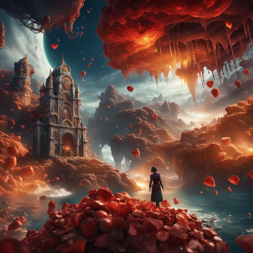 Heartbreak in Female Subconscious: Detailed Matte Painting