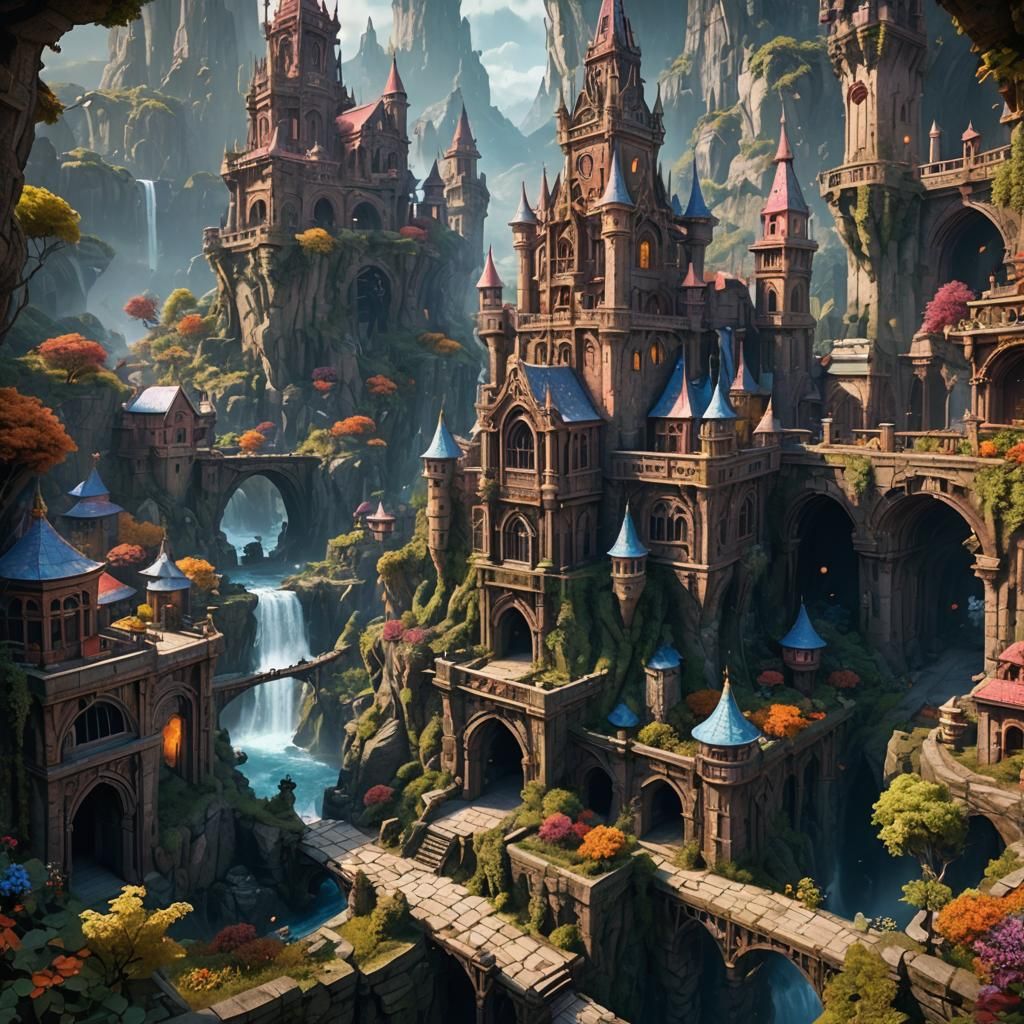 Fantastical Matte Painting in Deep Color