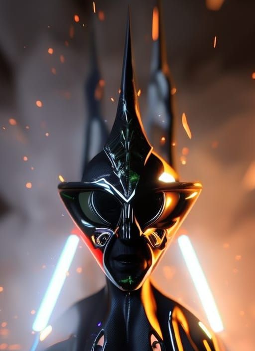 Psychedelic Eldrazi Supervillain in Pin-Up Style