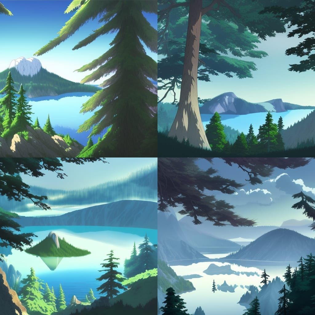 Crater Lake: Studio Ghibli Anime Key Visual