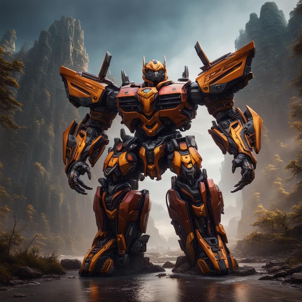 Dodge Transformer: Detailed Matte Painting in 8k