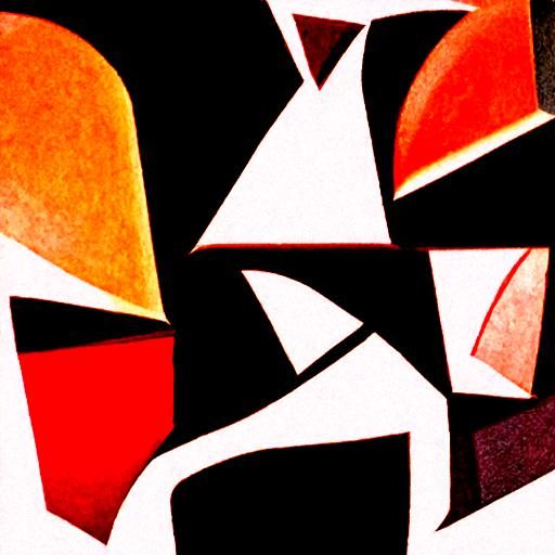 Abstract Geometric Plexus in Cubist Style