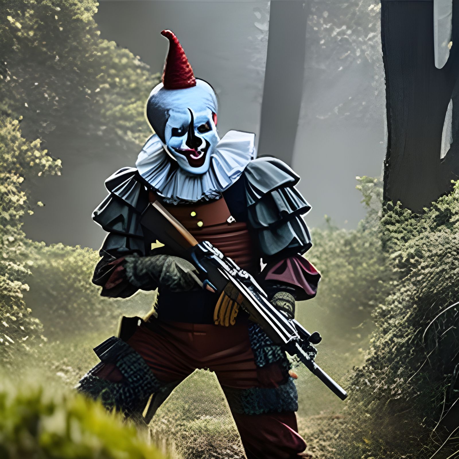 Pennywise in Fortnite Armor: Digital Matte Painting