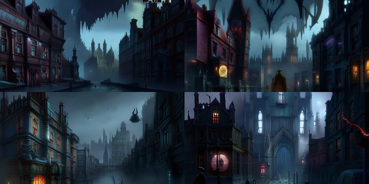 Lovecraftian Creatures Overrun Victorian London Architecture