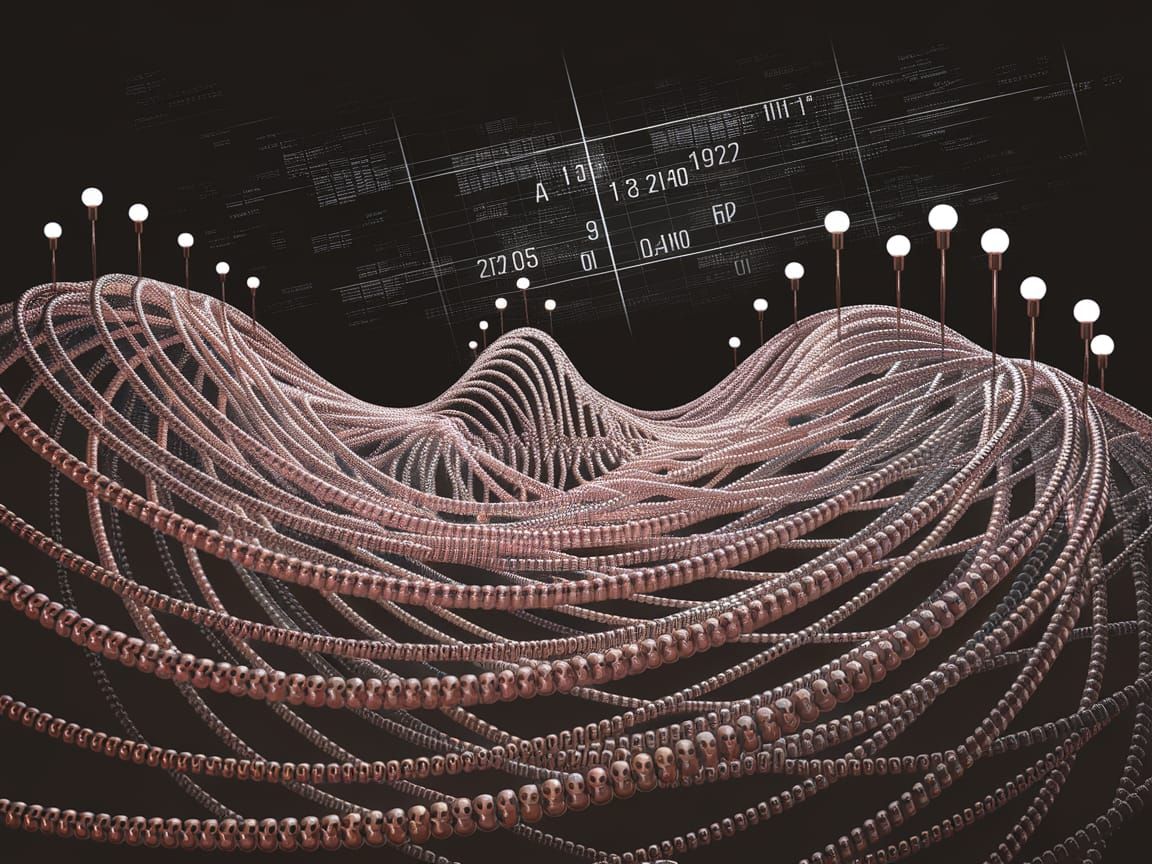 Beaded Abstract Landscape in 1920s Style